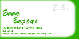 emma bajtai business card